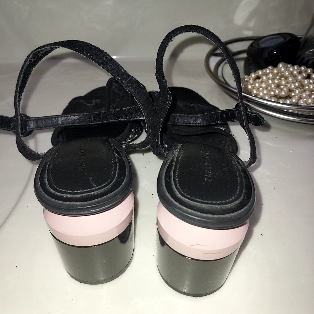 ZARA MESH POKA DOT SANDALS,  SIZE  42 - Picture 5 of 7